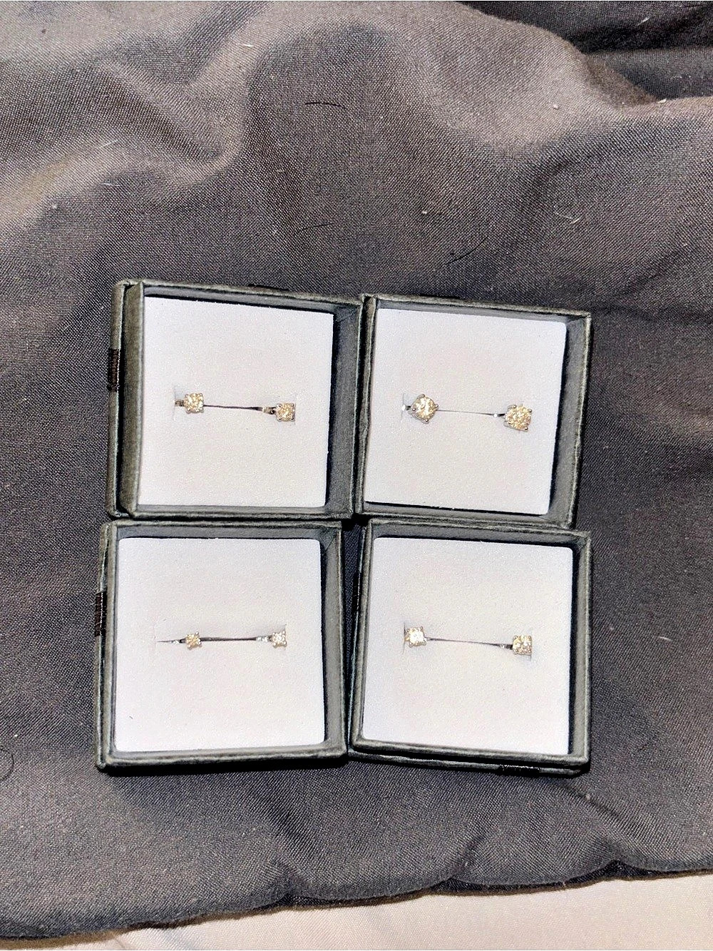 4 VVS Moissanite Solitaire Studs